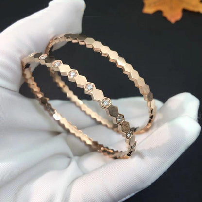 [⭐Aura]BEE LOVE PINK GOLD DIAMOND BRACELET