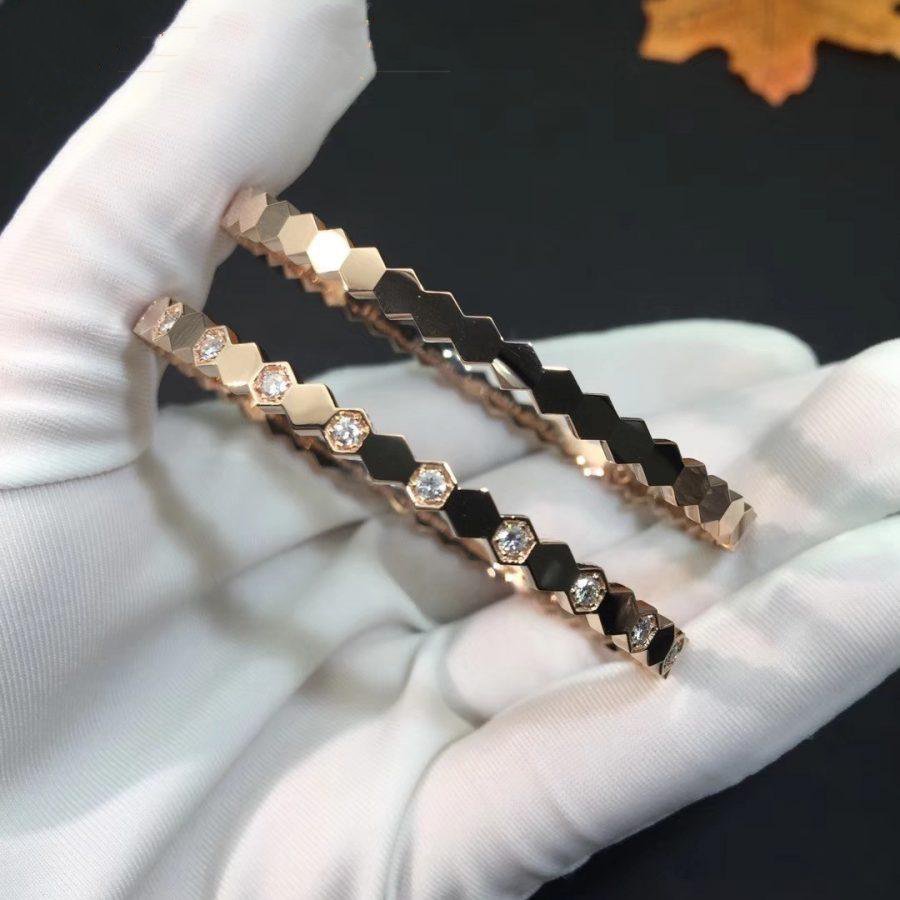 [⭐Aura]BEE LOVE PINK GOLD DIAMOND BRACELET