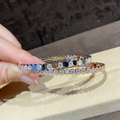 [⭐Aura]BEE LOVE GOLD BRACELET FULL DIAMOND