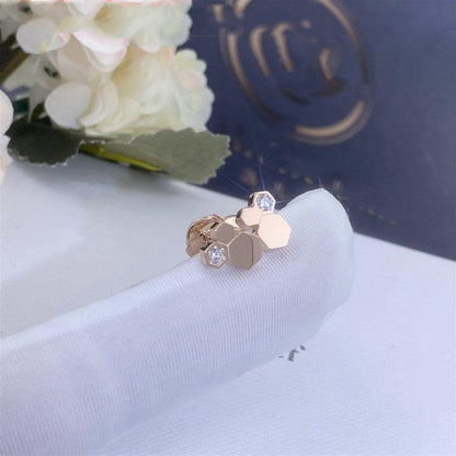 [⭐Aura]BEE LOVE PINK GOLD DIAMOND EARRINGS