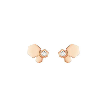 [⭐Aura]BEE LOVE PINK GOLD DIAMOND EARRINGS
