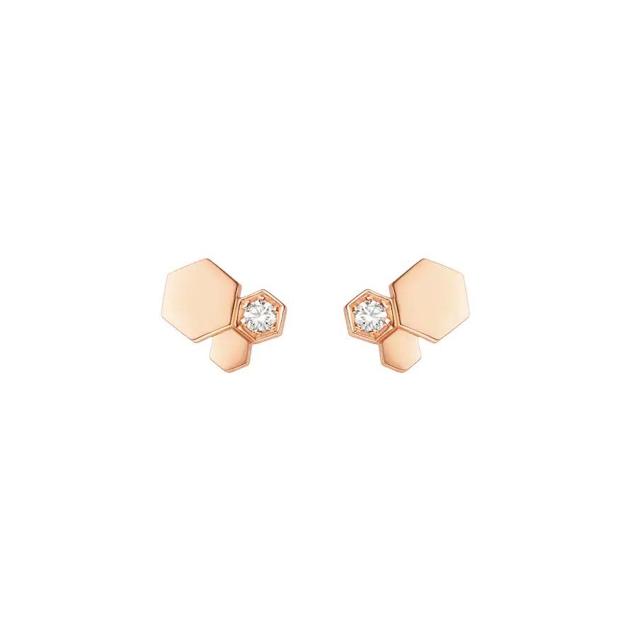 [⭐Aura]BEE LOVE PINK GOLD DIAMOND EARRINGS