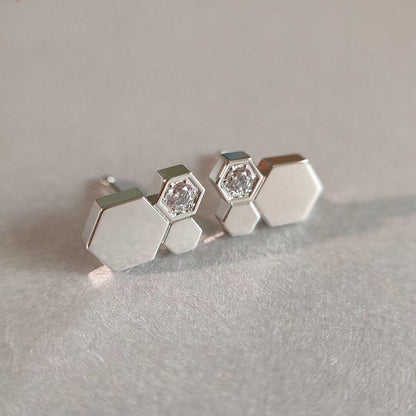 [⭐Aura]BEE LOVE SILVER DIAMOND EARRINGS