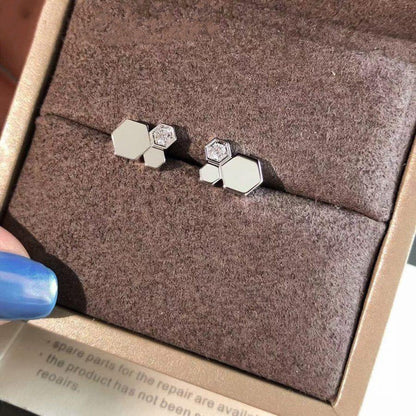 [⭐Aura]BEE LOVE SILVER DIAMOND EARRINGS