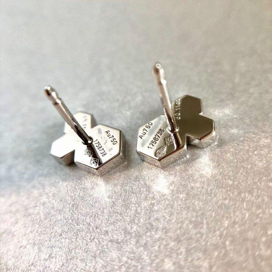 [⭐Aura]BEE LOVE SILVER DIAMOND EARRINGS