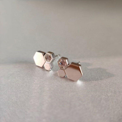 [⭐Aura]BEE LOVE SILVER DIAMOND EARRINGS