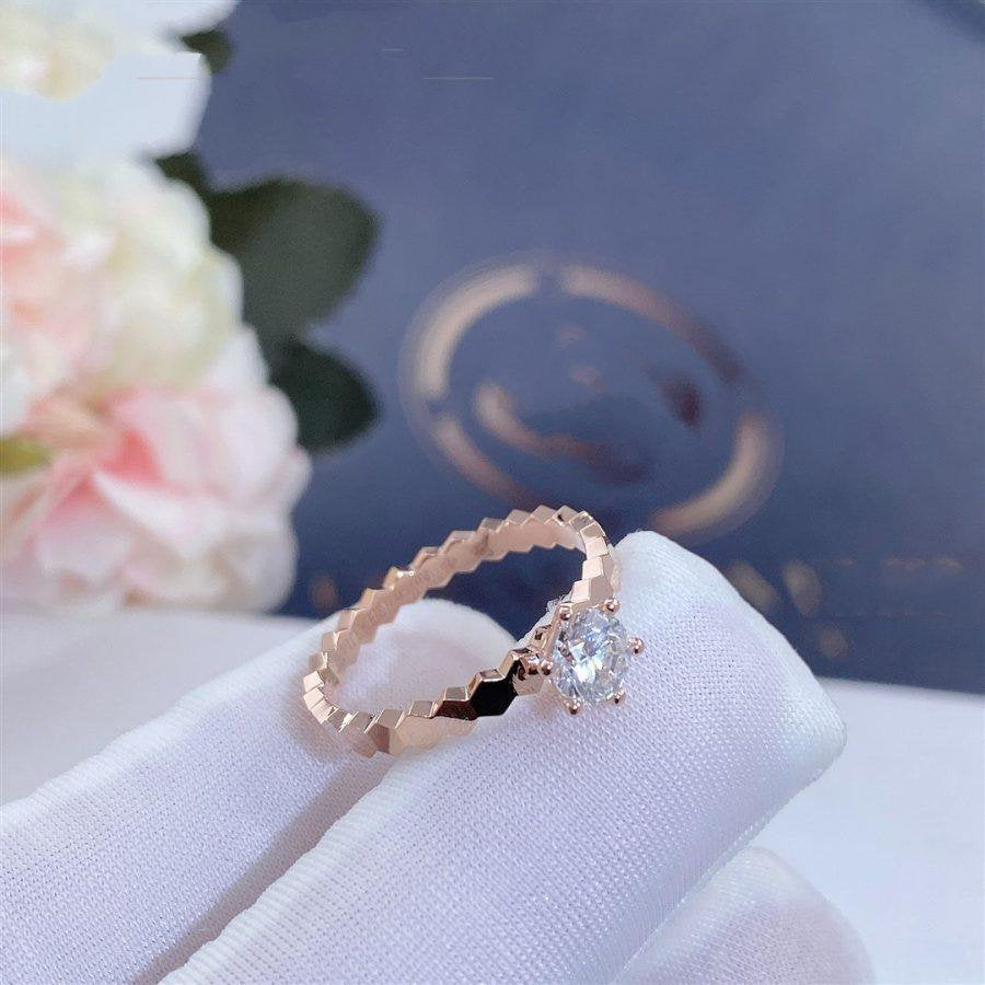 [⭐Aura]BEE LOVE RING PINK GOLD 1 DIAMOND