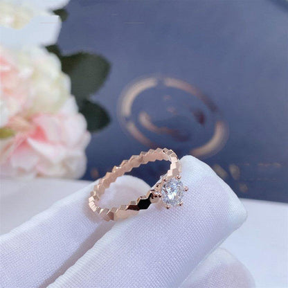 [⭐Aura]BEE LOVE RING PINK GOLD 1 DIAMOND