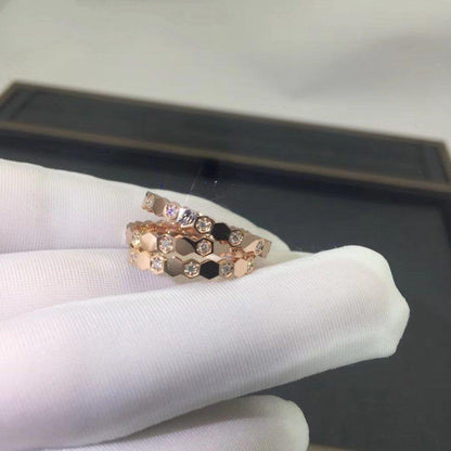 [⭐Aura]BEE LOVE RING PINK GOLD DIAMOND