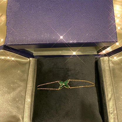 [⭐Aura]JEUX BRACELET MALACHITE PINK GOLD 1 DIAMOND