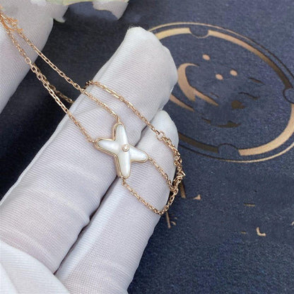 [⭐Aura]JEUX BRACELET WHITE MOP PINK GOLD 1 DIAMOND