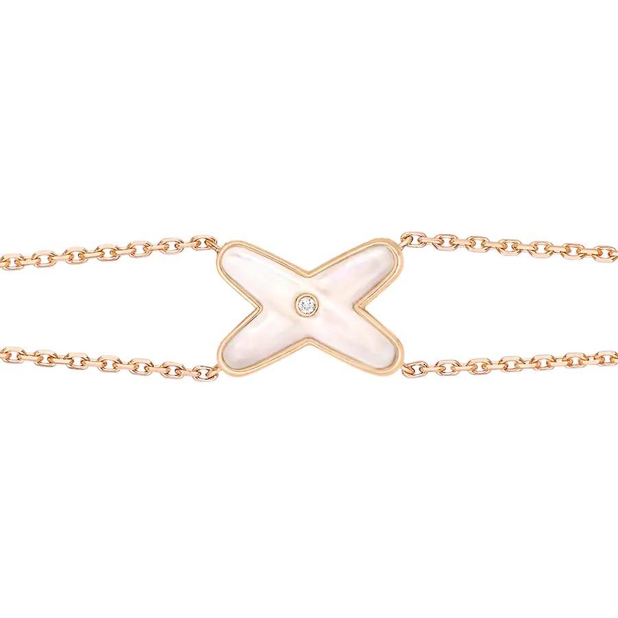 [⭐Aura]JEUX BRACELET WHITE MOP PINK GOLD 1 DIAMOND