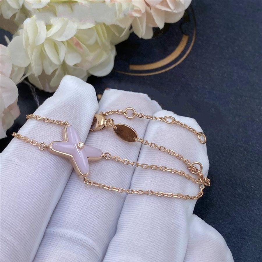 [⭐Aura]JEUX BRACELET PINK MOP PINK GOLD 1 DIAMOND