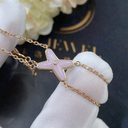 [⭐Aura]JEUX BRACELET PINK MOP PINK GOLD 1 DIAMOND