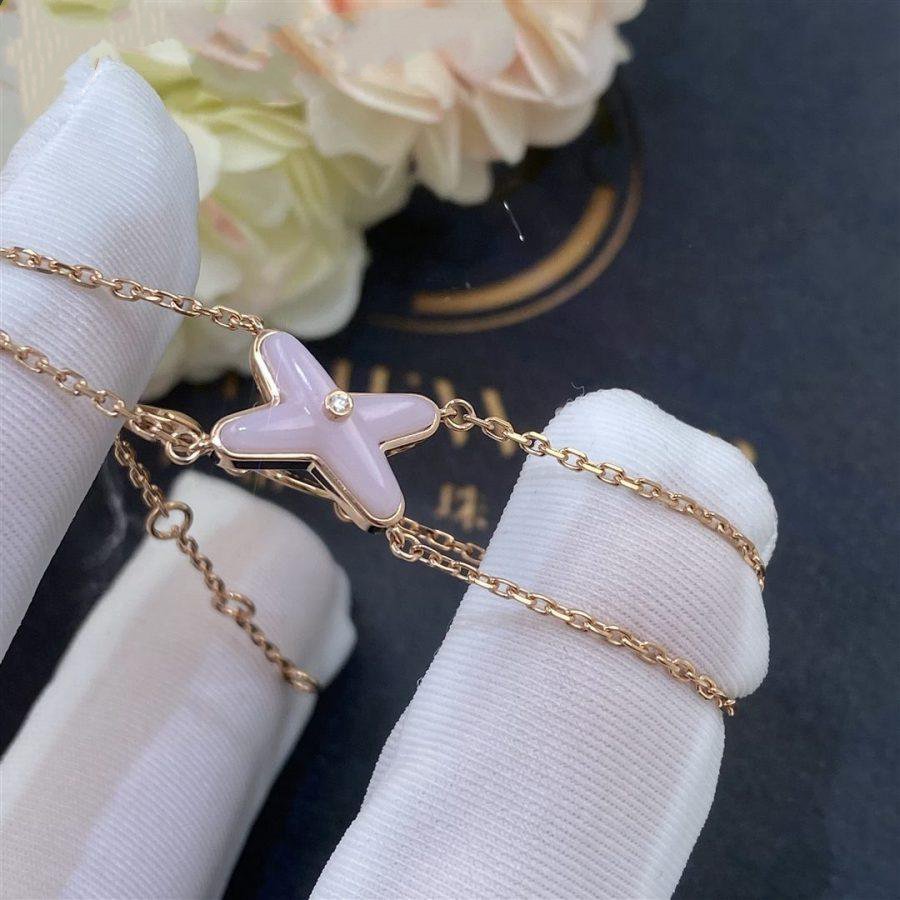[⭐Aura]JEUX BRACELET PINK MOP PINK GOLD 1 DIAMOND