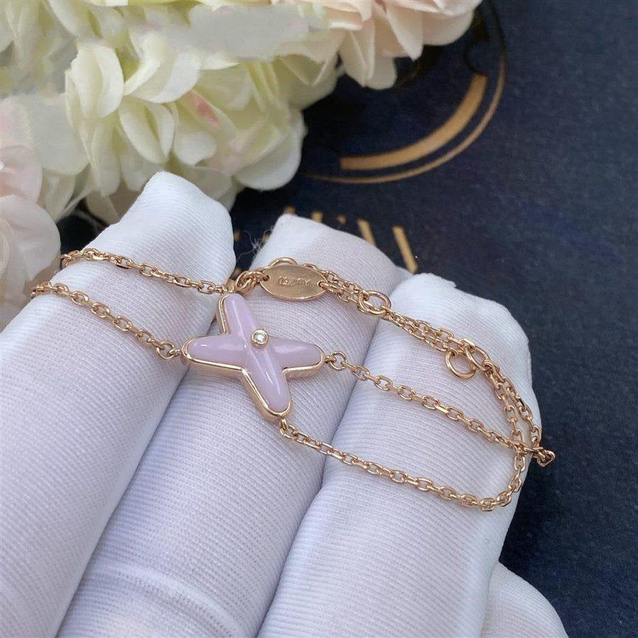 [⭐Aura]JEUX BRACELET PINK MOP PINK GOLD 1 DIAMOND