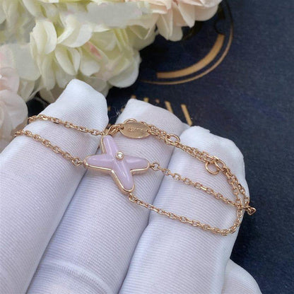 [⭐Aura]JEUX BRACELET PINK MOP PINK GOLD 1 DIAMOND