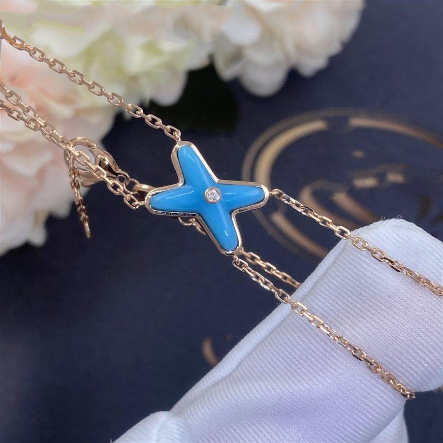 [⭐Aura]JEUX BRACELET TURQUOISE PINK GOLD 1 DIAMOND