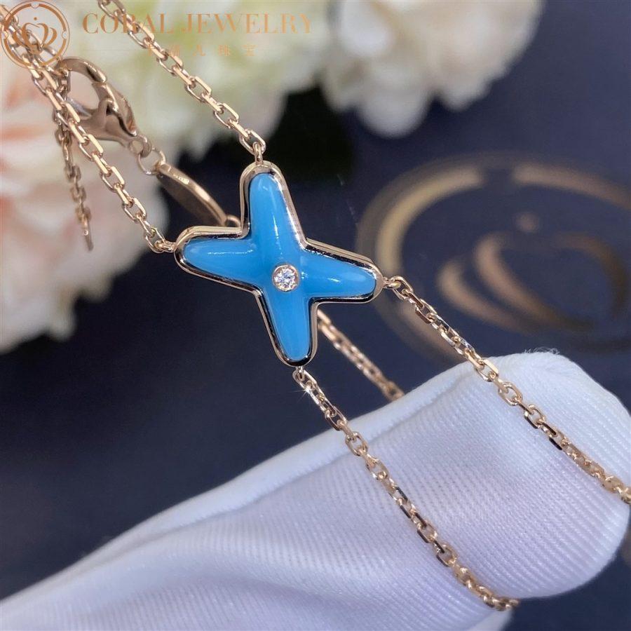 [⭐Aura]JEUX BRACELET TURQUOISE PINK GOLD 1 DIAMOND