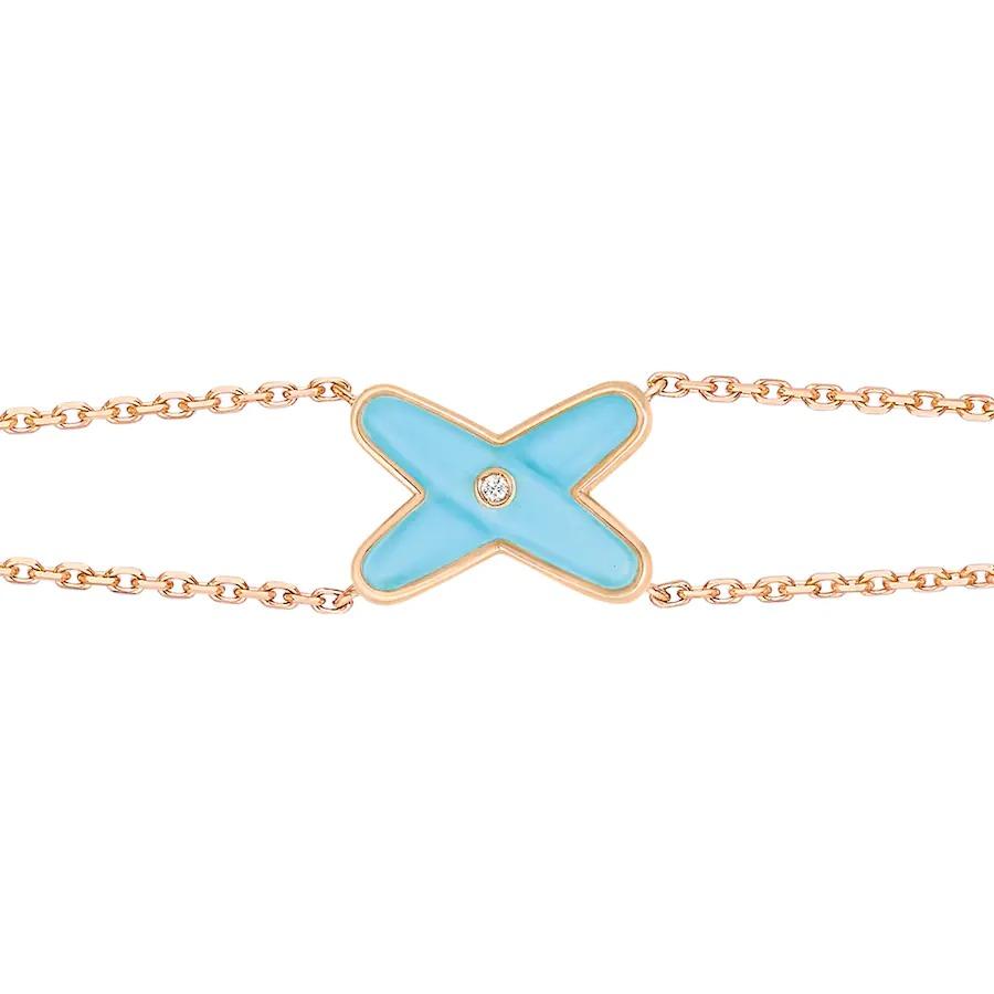 [⭐Aura]JEUX BRACELET TURQUOISE PINK GOLD 1 DIAMOND