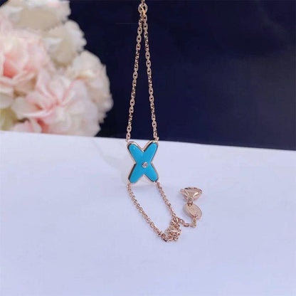 [⭐Aura]JEUX BRACELET TURQUOISE PINK GOLD 1 DIAMOND