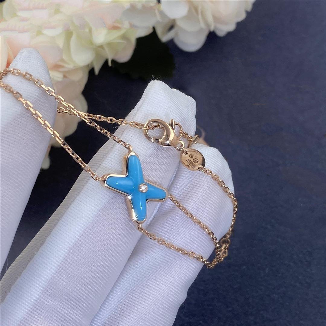 [⭐Aura]JEUX BRACELET TURQUOISE PINK GOLD 1 DIAMOND