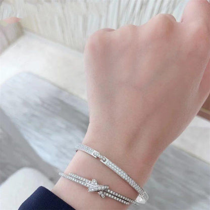 [⭐Aura]JEUX DE BRACELET DIAMONDS SILVER