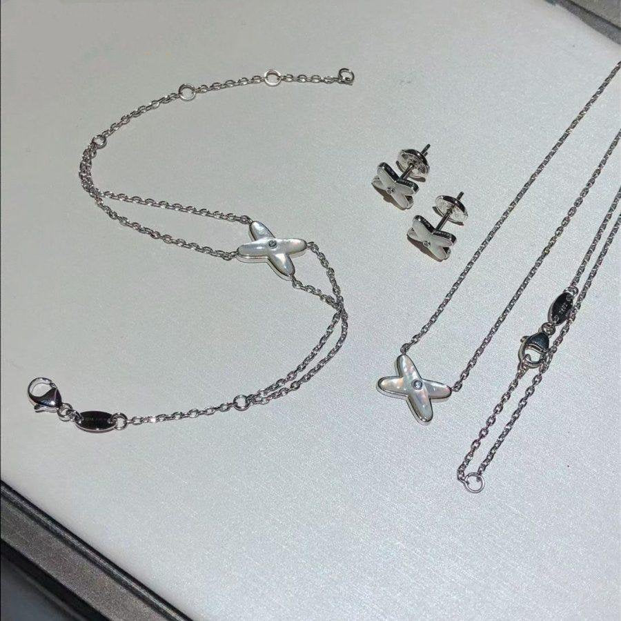 [⭐Aura]JEUX BRACELET WHITE MOP SILVER 1 DIAMOND