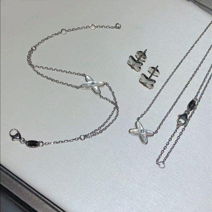 [⭐Aura]JEUX BRACELET WHITE MOP SILVER 1 DIAMOND