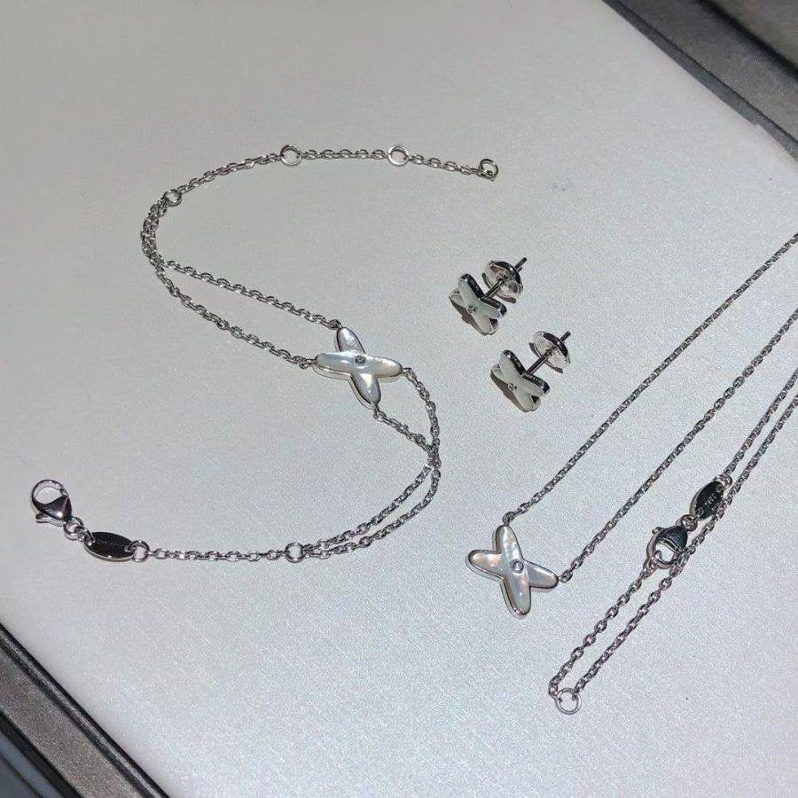[⭐Aura]JEUX BRACELET WHITE MOP SILVER 1 DIAMOND