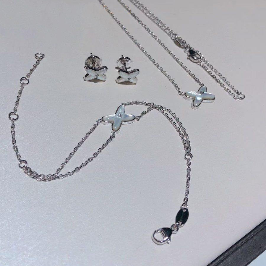 [⭐Aura]JEUX BRACELET WHITE MOP SILVER 1 DIAMOND