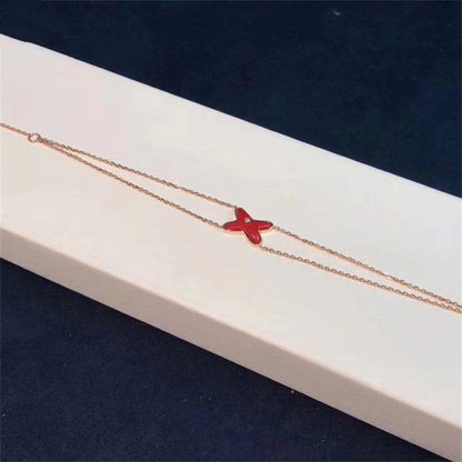 [⭐Aura]JEUX BRACELET CARNELIAN PINK GOLD 1 DIAMOND