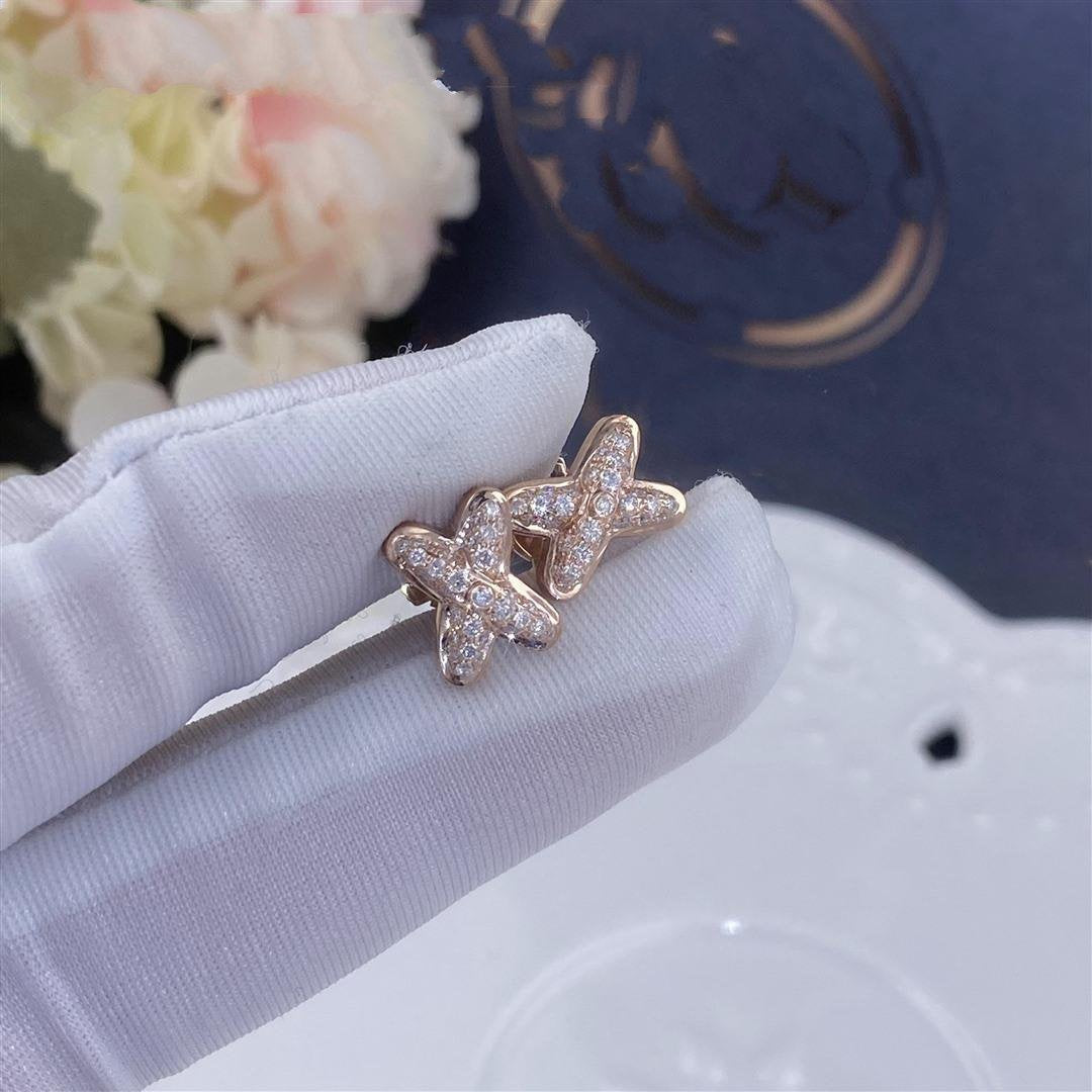 [⭐Aura]JEUX DE PINK GOLD DIAMOND EARRINGS