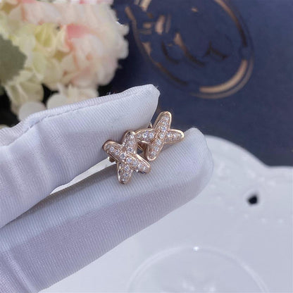 [⭐Aura]JEUX DE PINK GOLD DIAMOND EARRINGS