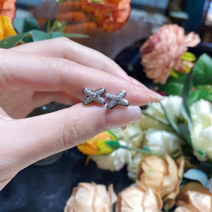 [⭐Aura]JEUX DE SILVER DIAMOND EARRINGS