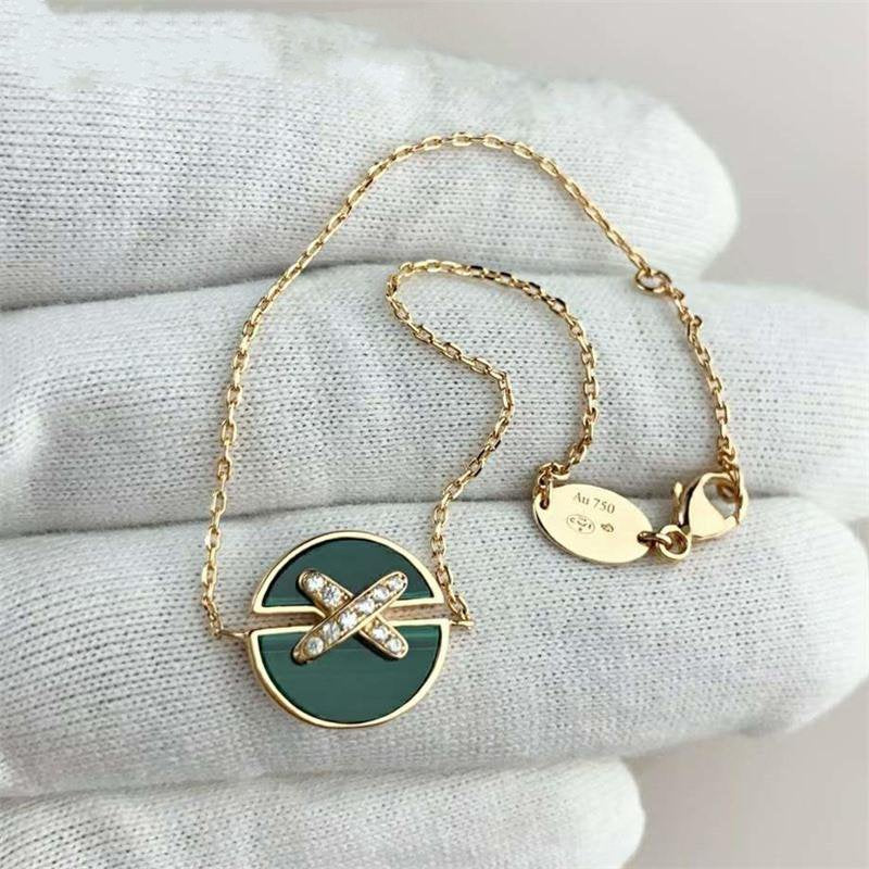 [⭐Aura]JEUX DE BRACELET MALACHITE PINK GOLD DIAMONDS