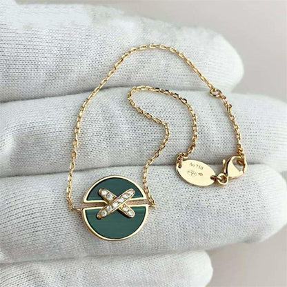 [⭐Aura]JEUX DE BRACELET MALACHITE PINK GOLD DIAMONDS