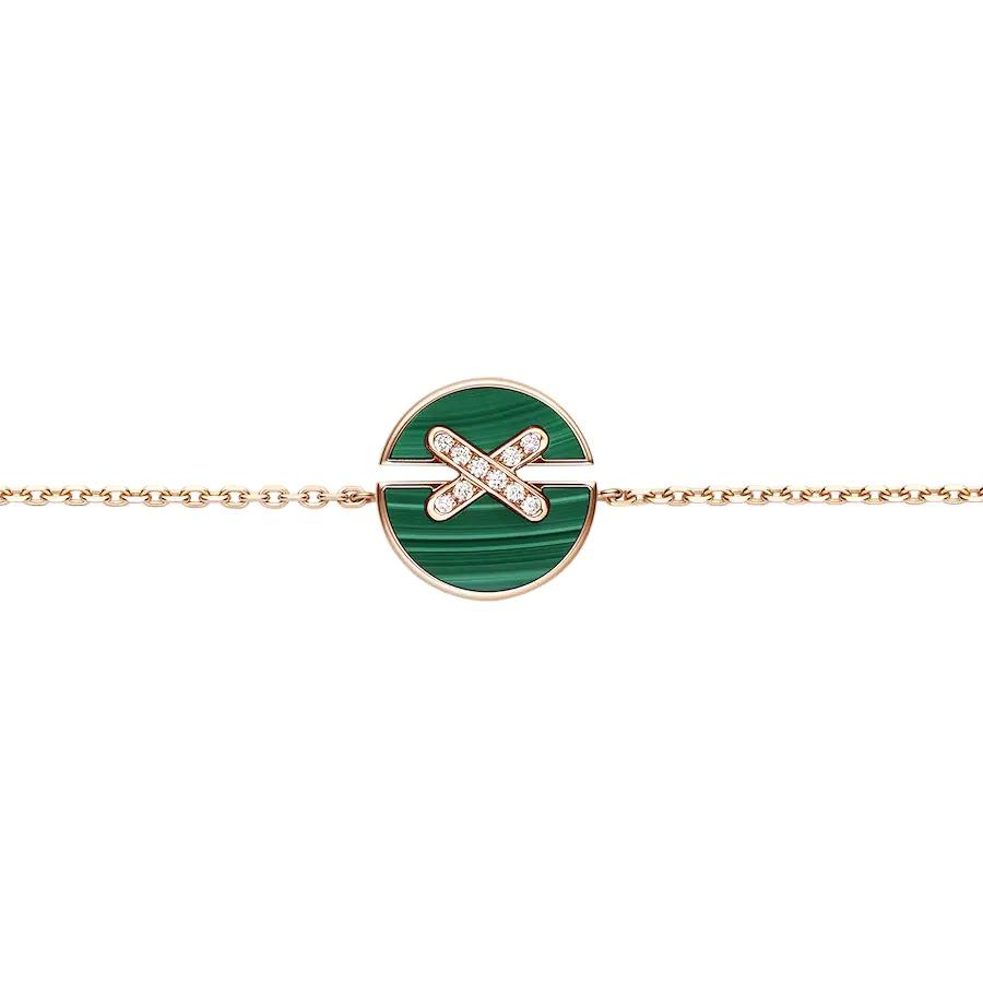 [⭐Aura]JEUX DE BRACELET MALACHITE PINK GOLD DIAMONDS