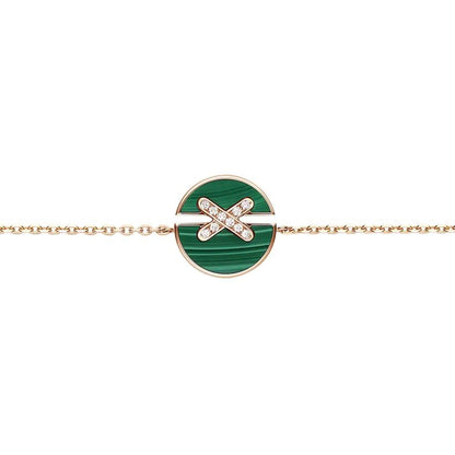 [⭐Aura]JEUX DE BRACELET MALACHITE PINK GOLD DIAMONDS