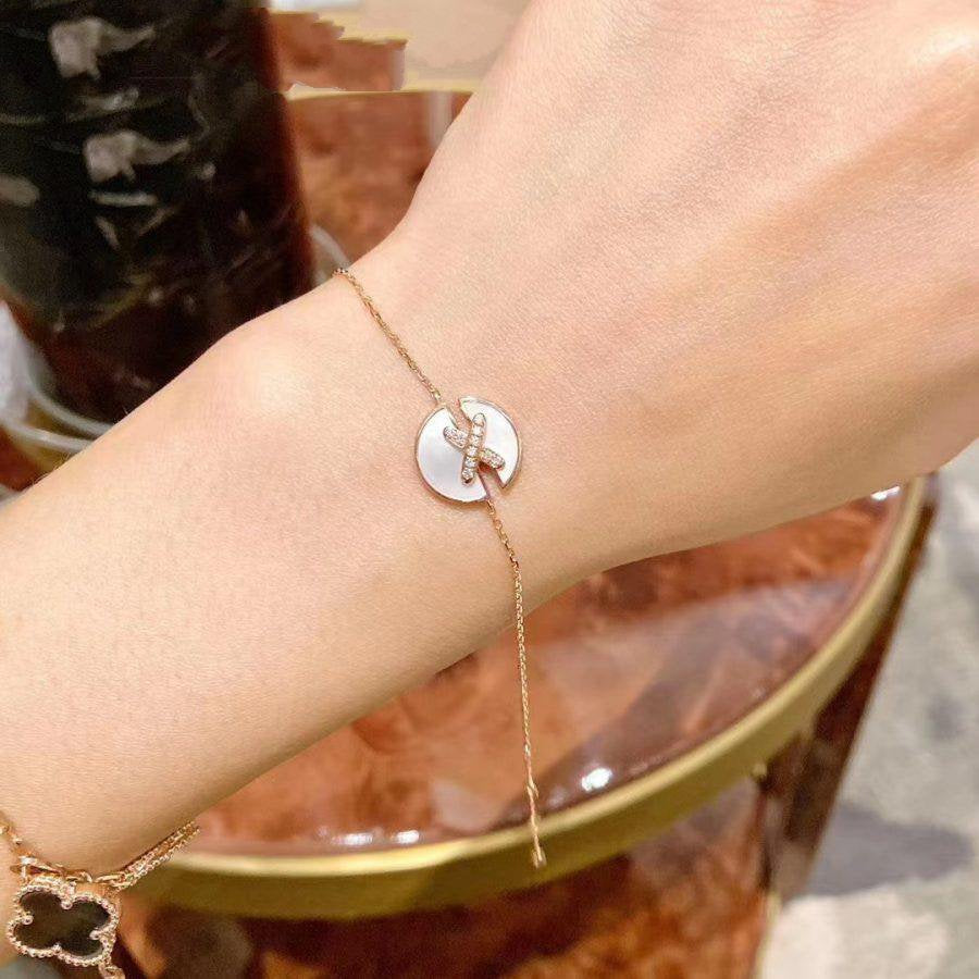 [⭐Aura]JEUX DE BRACELET MOP PINK GOLD DIAMONDS