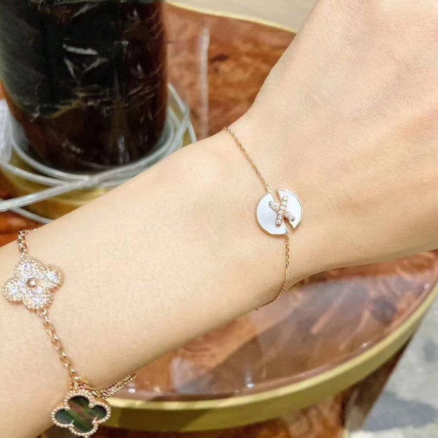 [⭐Aura]JEUX DE BRACELET MOP PINK GOLD DIAMONDS