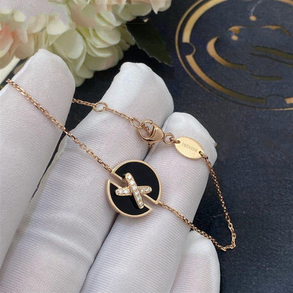 [⭐Aura]JEUX DE BRACELET ONYX PINK GOLD DIAMOND