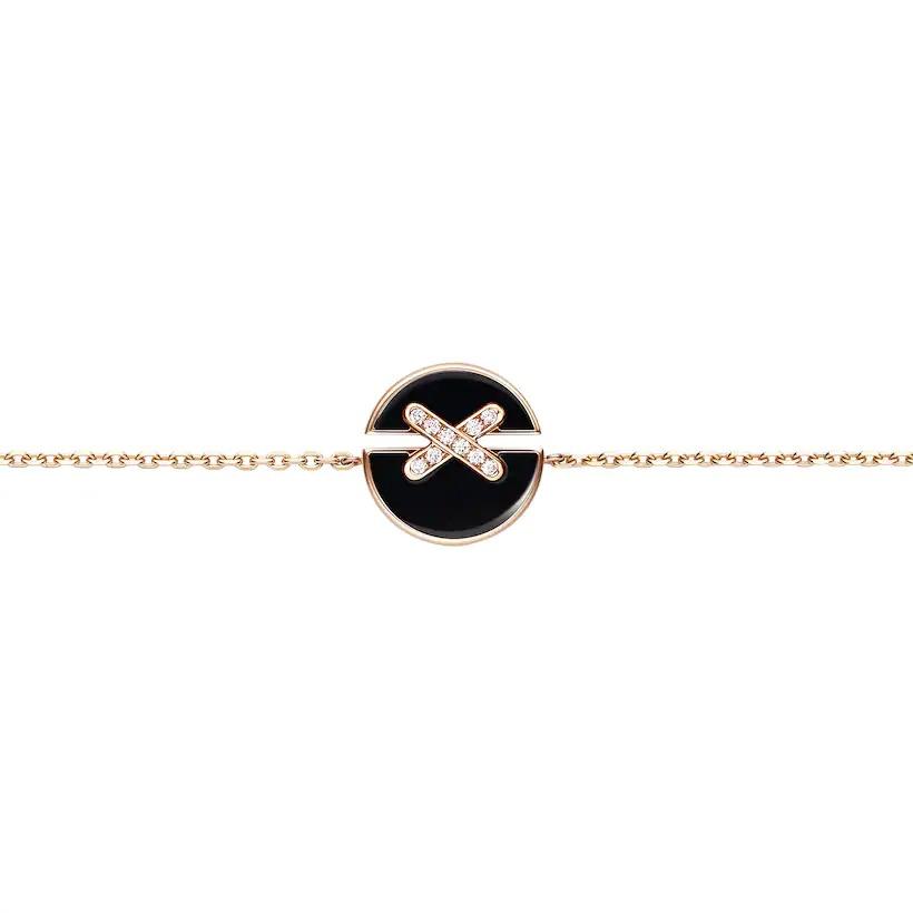 [⭐Aura]JEUX DE BRACELET ONYX PINK GOLD DIAMOND