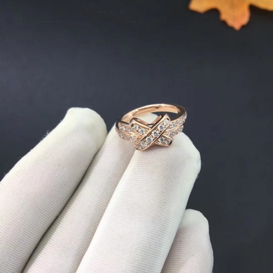 [⭐Aura]JEUX DE RING PINK GOLD DIAMOND