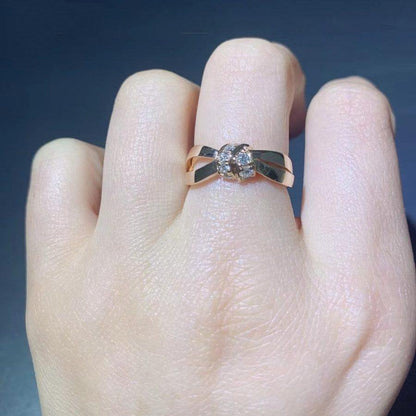 [⭐Aura]LIENS RING PINK GOLD DIAMOND