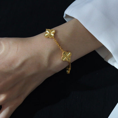 [⭐Aura] CLOVER 5 MOTIF LASER BRACELET COLLECTION