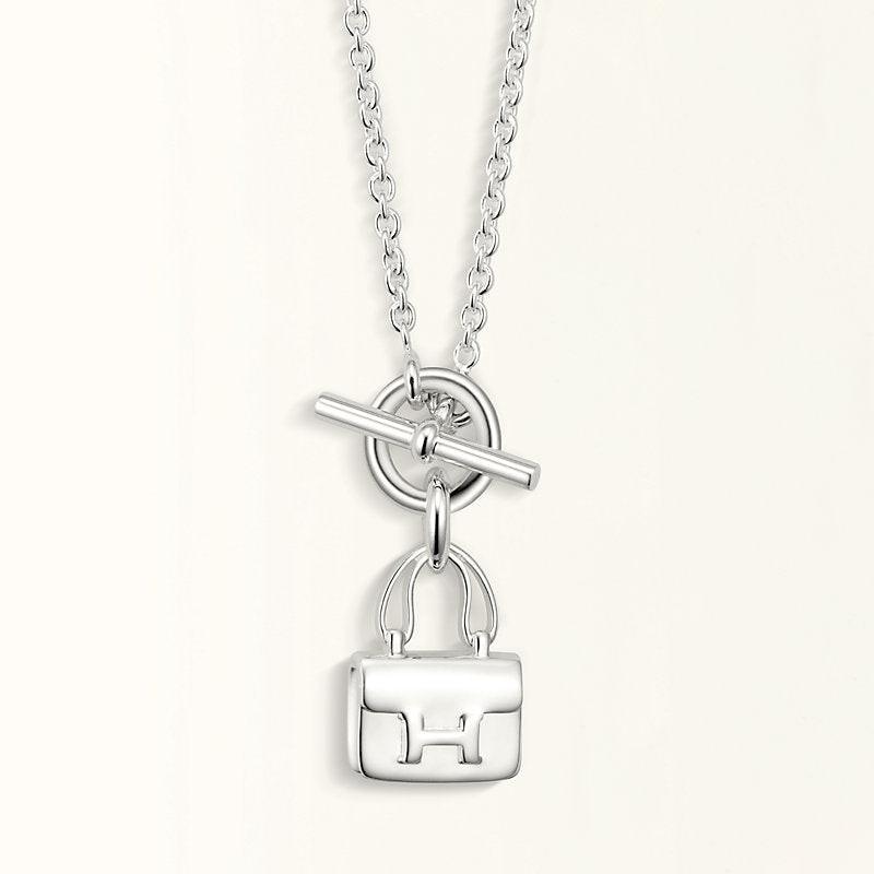 [⭐Aura]POP H PEDANT SILVER NECKLACE