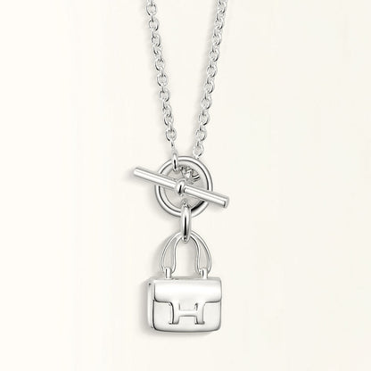 [⭐Aura]POP H PEDANT SILVER NECKLACE