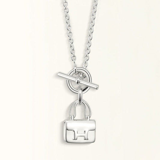 [⭐Aura]POP H PEDANT SILVER NECKLACE