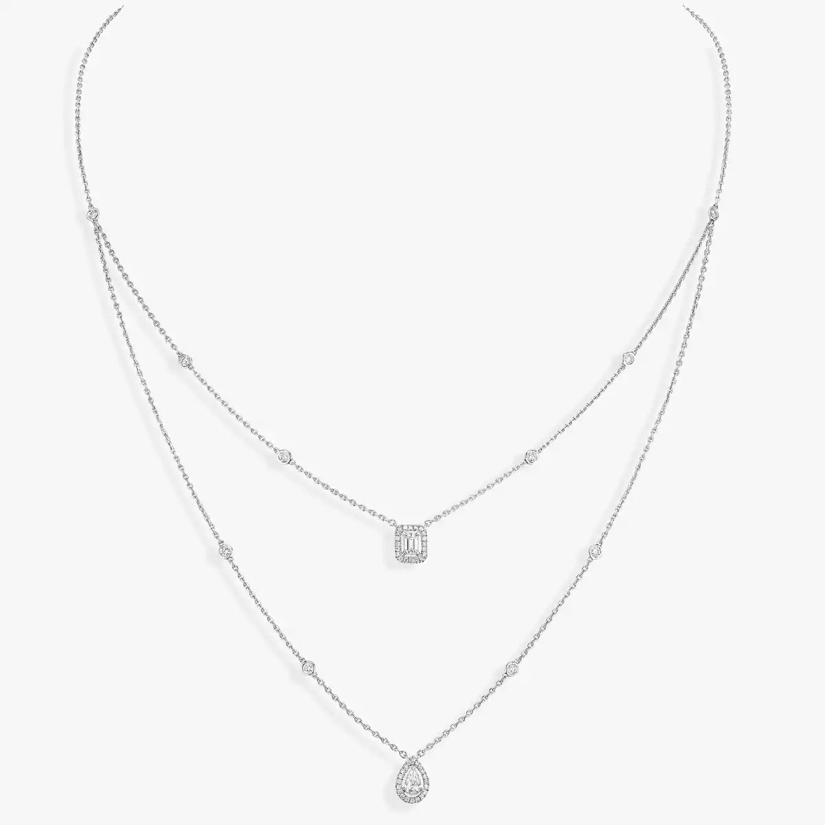 [⭐Aura]Diamond Necklace My Twin 2 Rows